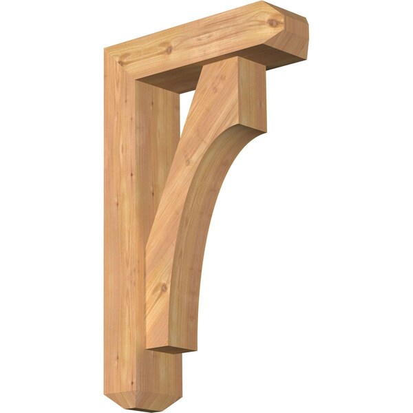 Ekena Millwork Westlake Craftsman Smooth Bracket w/ Offset Brace, Western Red Cedar, 5 1/2"W x 18"D x 30"H BKT0604X18X30WTL04SWR - main